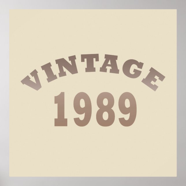 geboren 1989 Vintager Geburtstag Poster (Vorne)