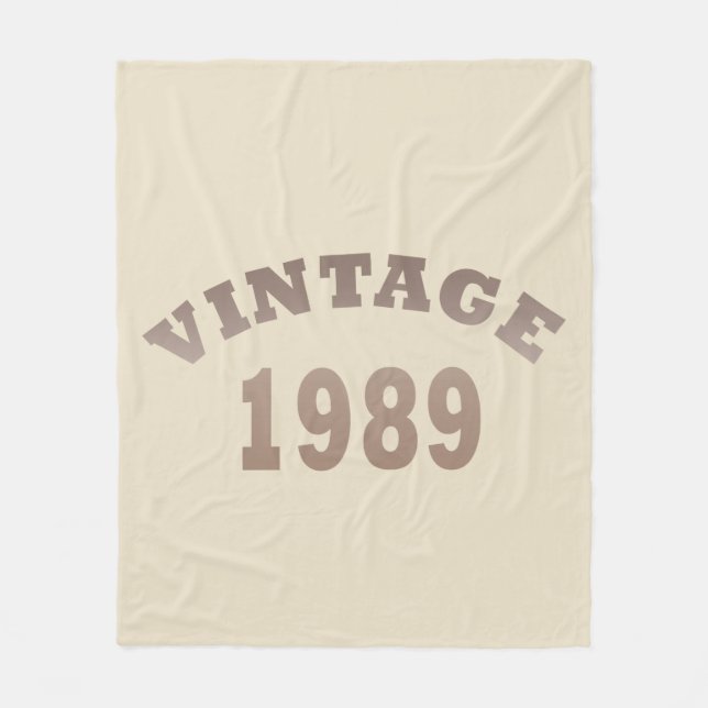 geboren 1989 Vintages Geburtstagsgeschenk Fleecedecke (Vorderseite)