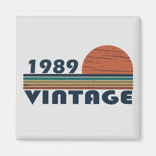 Geboren 1989 Vintages Geburtstagsgeschenk Magnet