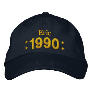 Geboren 1990 oder jedes Jahr 25. Geburtstag W01G N Bestickte Baseballkappe