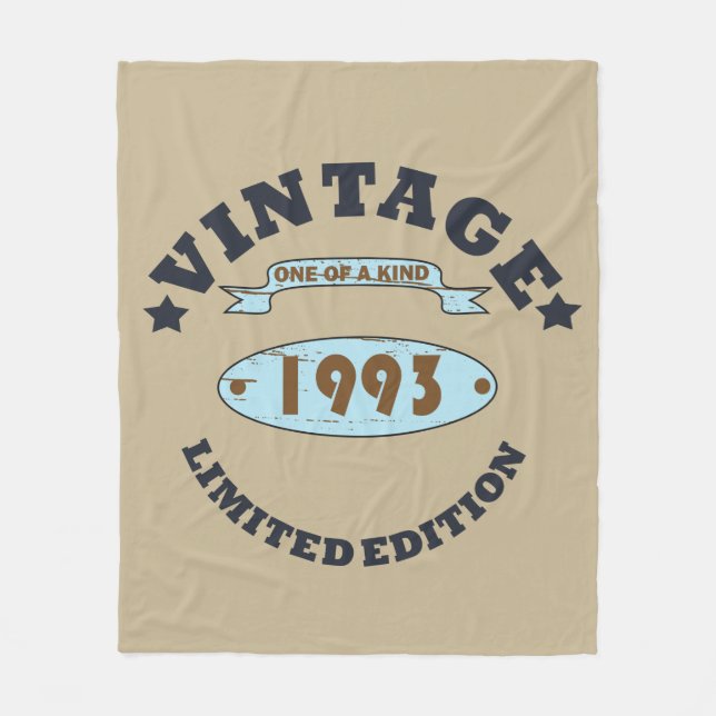 geboren 1993 Vintage Geburtstagsgeschenke Fleecedecke (Vorderseite)