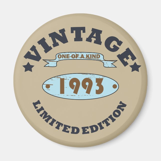 geboren 1993 Vintage Geburtstagsgeschenke Magnet (Vorne)