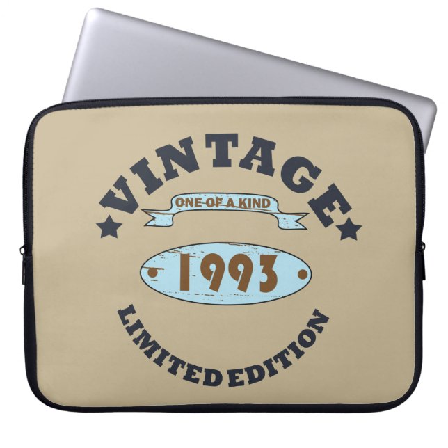 geboren 1993 Vintager Geburtstag Laptopschutzhülle (Vorderseite)