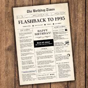 Geboren 1995 Mock-Zeitung