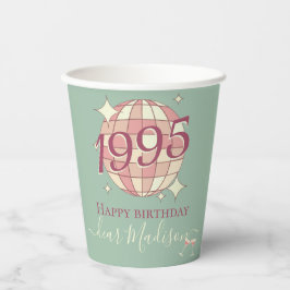 Geboren 1995 Retro-Party-Dekor Pappbecher