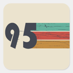 Geboren 1995 Vintage 30. Geburtstagsgeschenk Quadratischer Aufkleber