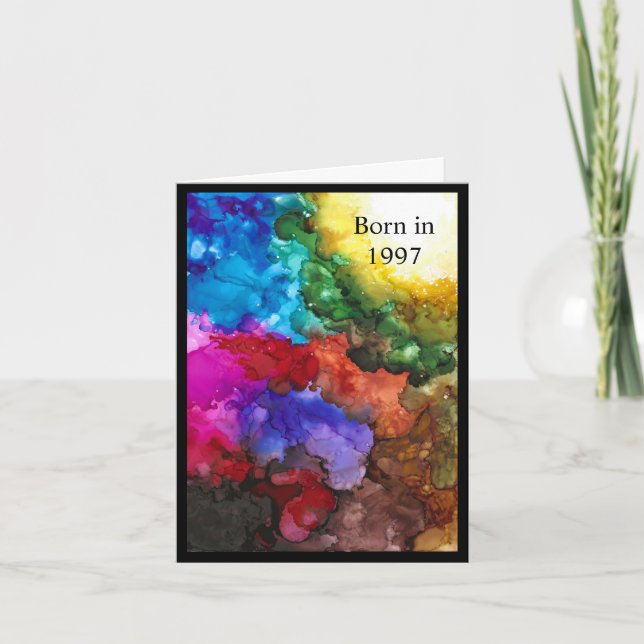 Geboren 1997 Geburtstagskarte Karte (Vorderseite)