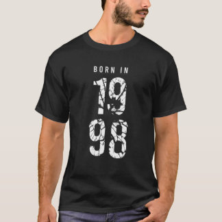 Geboren 1998 Geburtstag Jahr 1998 Geburtstag Schra T-Shirt