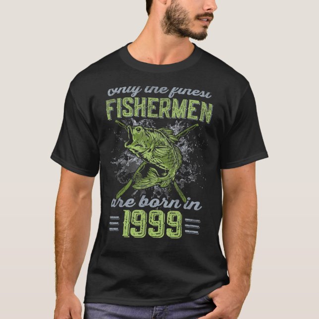 Geboren 1999 Largemouth Bass 23. Bi T-Shirt (Vorderseite)