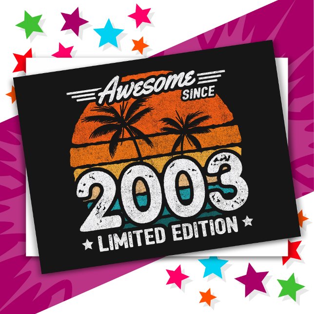 Geboren 2003 Limited Edition Retro Phantastisch se Postkarte (Von Creator hochgeladen)