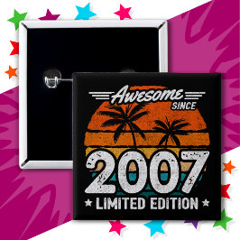Geboren 2007 Limited Edition Retro Phantastisch se Button
