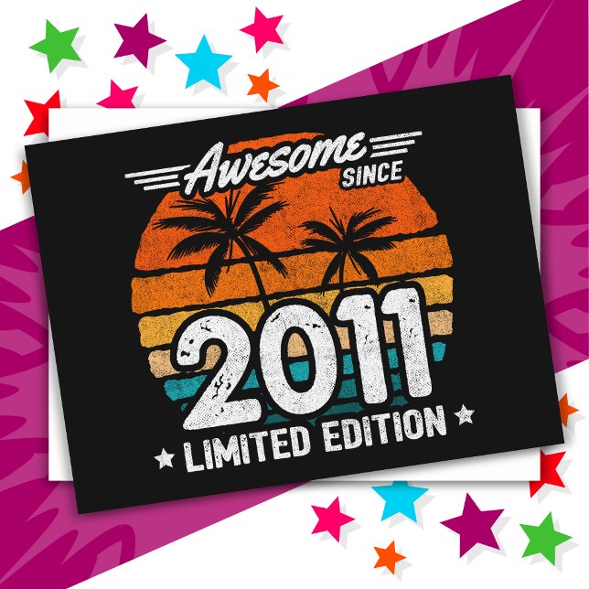 Geboren 2011 Limited Edition Retro Phantastisch se Postkarte (Von Creator hochgeladen)