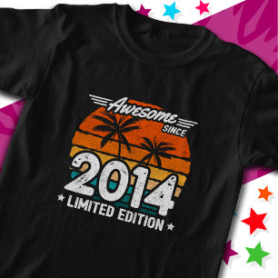 Geboren 2014 Limited Edition Retro Phantastisch se T-Shirt
