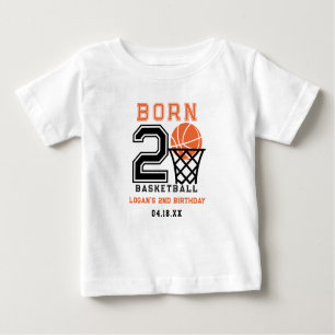 Geboren 2 Basketball   2. Geburtstag des Sportboys Baby T-shirt