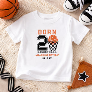 Geboren 2 Basketball 2. Geburtstag des Sportboys Baby T-shirt