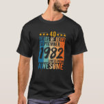 Geboren 40. Geburtstag September 1982 40 Jahre Bei T-Shirt<br><div class="desc">Geborener 40. Geburtstag September 1982 40 Jahre Phantastisch</div>