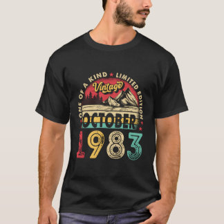 Geboren 40. Tag 40 Oktober 1983 T-Shirt
