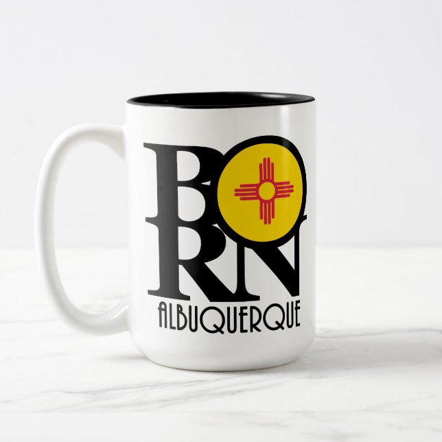 GEBOREN Albuquerque 15oz Zweifarbige Tasse (Links)