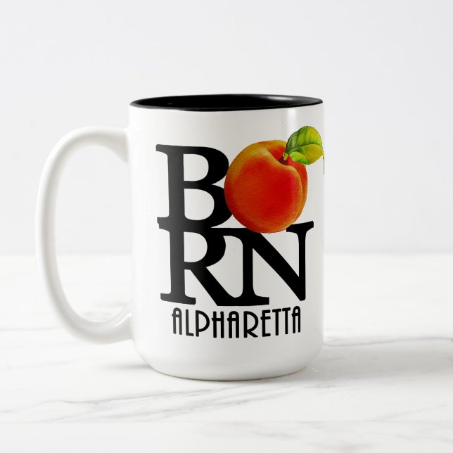 GEBOREN Alpharetta Georgia 15oz Zweifarbige Tasse (Links)