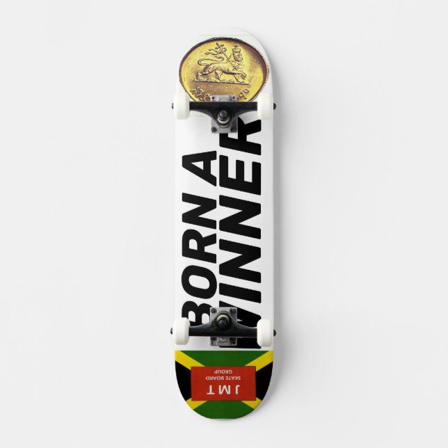 GEBOREN ALS GEWINNER Skateboard (Vorderseite)