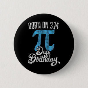 Geboren am 14.14. Geburtstag März 14. Geburtstag Button