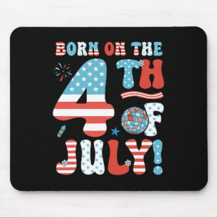 Geboren am 4. Juli 4. Juli Geburtstag Pa Mousepad