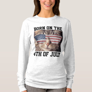 GEBOREN AM 4. JULI CAT-T - SHIRT