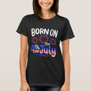Geboren am 4. Juli Geburtstagsparty USA Männer Fra T-Shirt