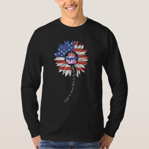 Geboren am 4. Juli Sonnenblume Geburtstag Patrioti T-Shirt