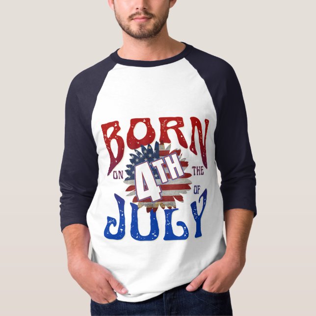 GEBOREN AM 4. JULI-T - Shirt (Vorderseite)