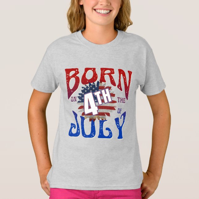 GEBOREN AM 4. JULI-T - Shirt (Vorderseite)