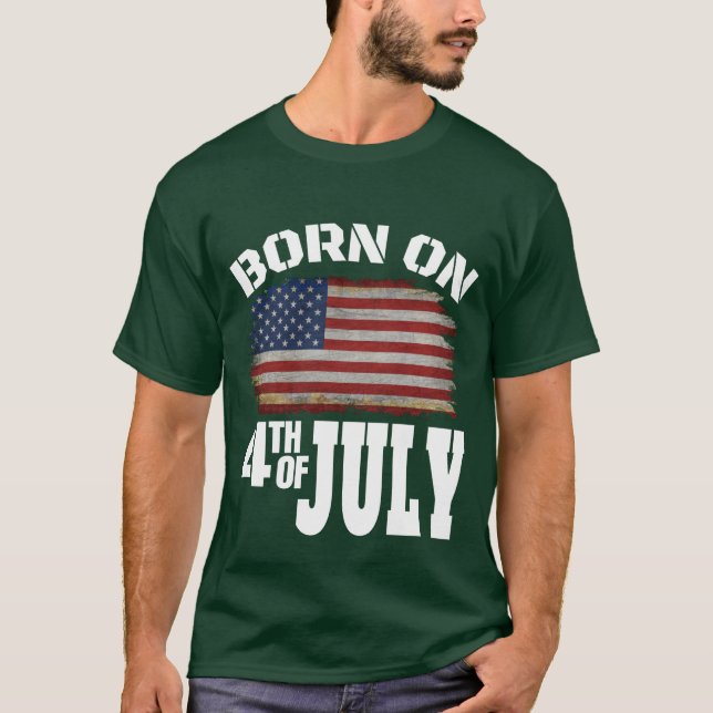 GEBOREN AM 4. JULI-T - Shirt (Vorderseite)