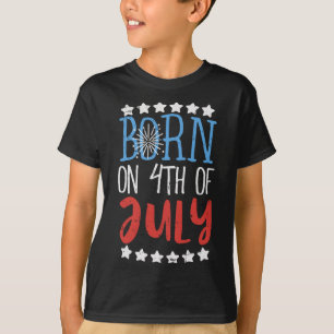 Geboren am 4. Juli Unabhängigkeitstag Geburtstagsg T-Shirt