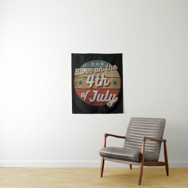 GEBOREN AM 4. JULI WANDTEPPICH (Beispiel)