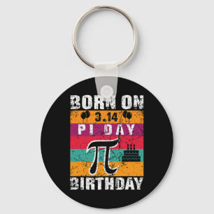 Geboren am Pi Day Funny Pi Tag 3.14 März 14. Pi Bi Schlüsselanhänger
