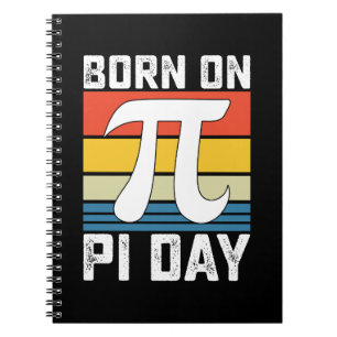 Geboren am Pi Day Geburtstag Mathematik Mathematik Notizblock