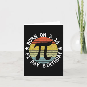 Geboren am Pi Tag Geburtstag Happy 14 März Pi Day  Karte