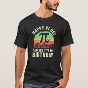 Geboren am Pi-Tag Geburtstagsdekorationen Happy 14 T-Shirt
