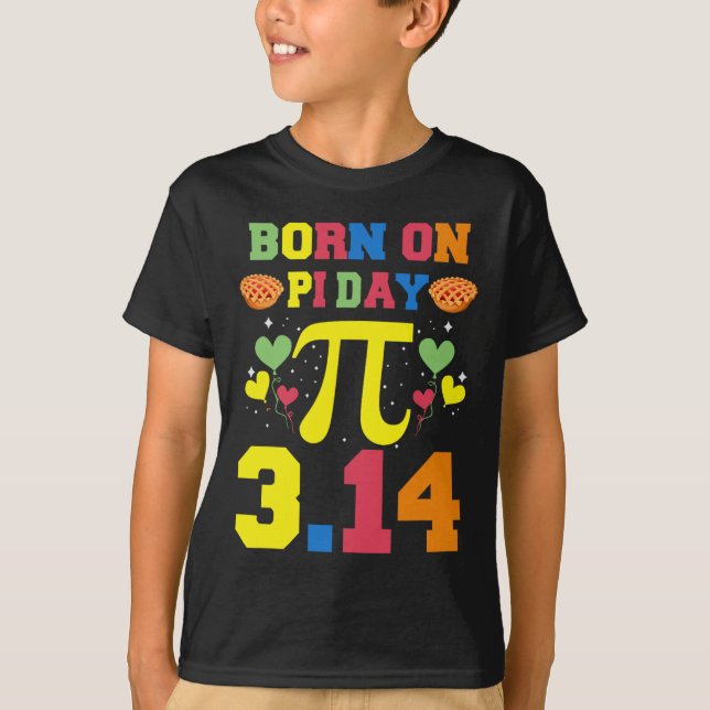 Geboren am Pi Tag T-Shirt (Vorderseite)