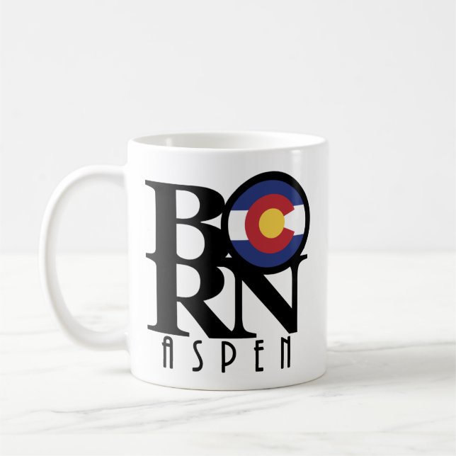 GEBOREN Aspen Colorado 11oz Kaffeetasse (Links)