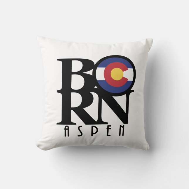GEBOREN Aspen Colorado Kissen (Vorderseite)