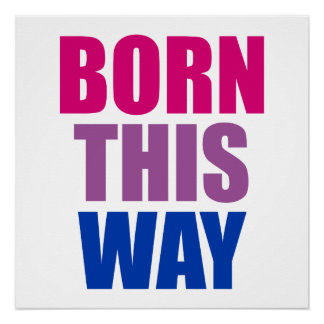 Geboren auf diese Weise Bisexuelle Bi Pride LGBTQ Poster