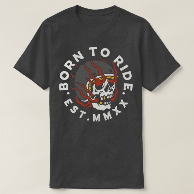 GEBOREN AUF FAHRT 2 T-Shirt (Design vorne)