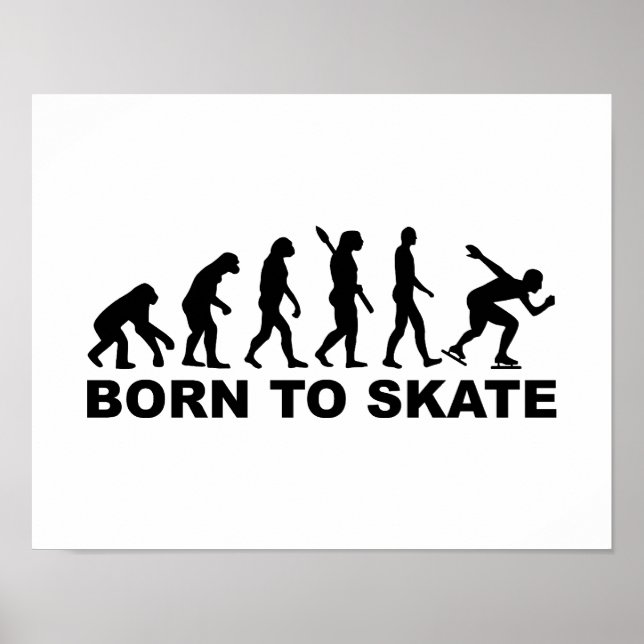 Geboren auf Skaten der Evolution-Skate-Geschwindig Poster (Vorne)
