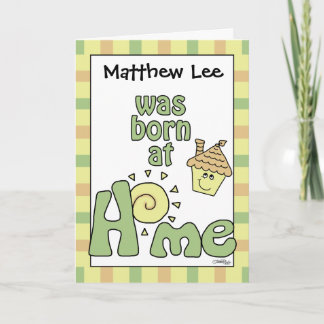 Geboren auf Zuhause Personalisierte Geburtserkläru Einladung