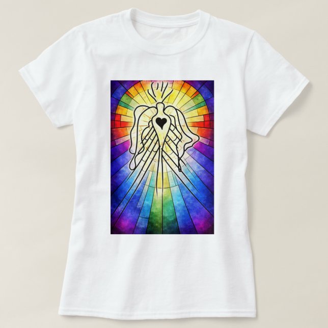 "Geboren aus Licht und Heilung" T-Shirt (Design vorne)