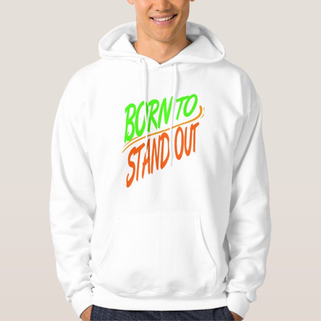 Geboren ausstehen hoodie (Vorderseite)