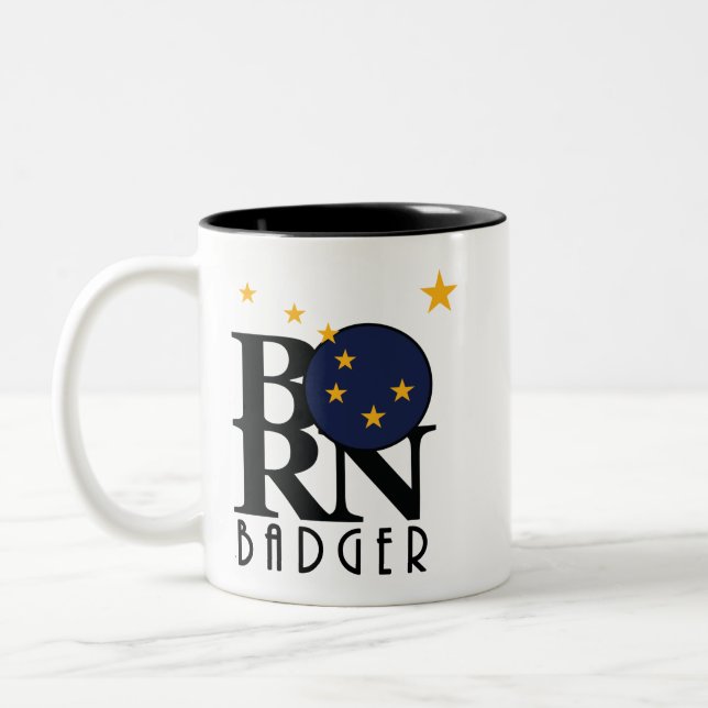 GEBOREN Badger Alaska 11oz Zweifarbige Tasse (Links)