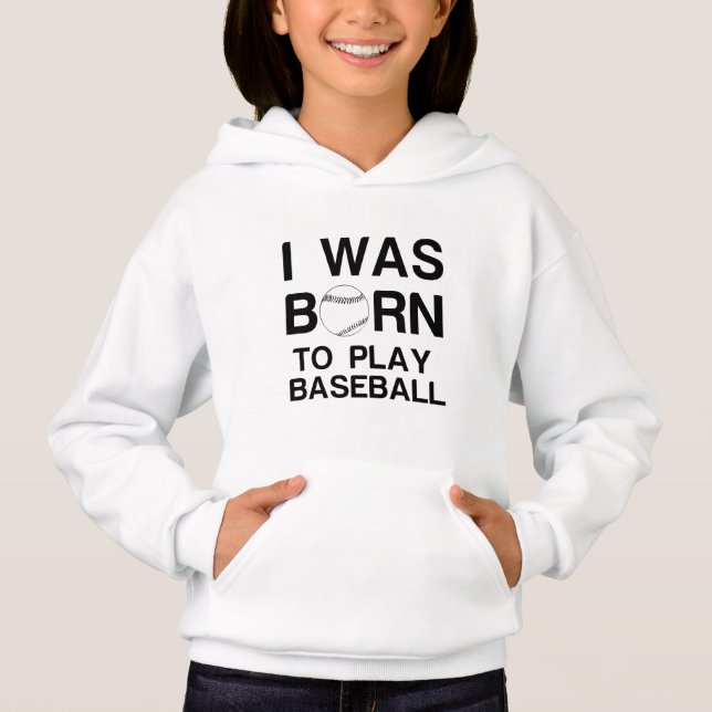 Geboren, Baseball zu spielen Hoodie (Vorderseite)