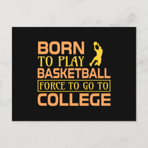 Geboren Basketball spielen Postkarte